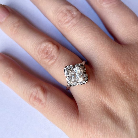 Pandora Crystallised Floral Fancy Ring - Picture 4 of 4